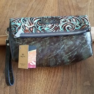 Patricia Nash Valerie Tooled Wristlet NWT